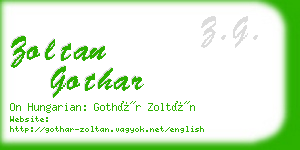 zoltan gothar business card